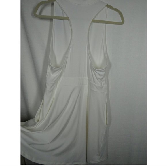 Halara White Sleeveless Half Zip 2 in 1 Golf Mini Dress With Shorts Size XL - Picture 13 of 13